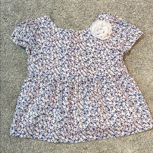 Janie and Jack Floral Peplum Top - size 7